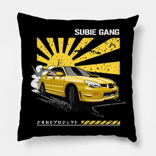 Subie Gang WRX STi (Ultra Yellow) Pillow