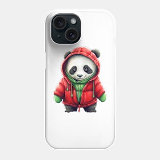 Knitted Christmas Panda Bear Phone Case