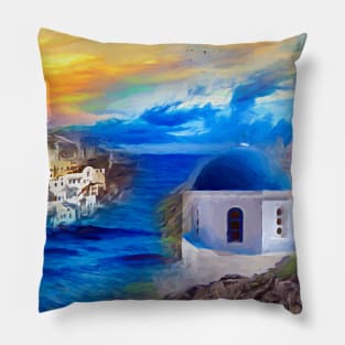 Santorini Dreamscape Pillow