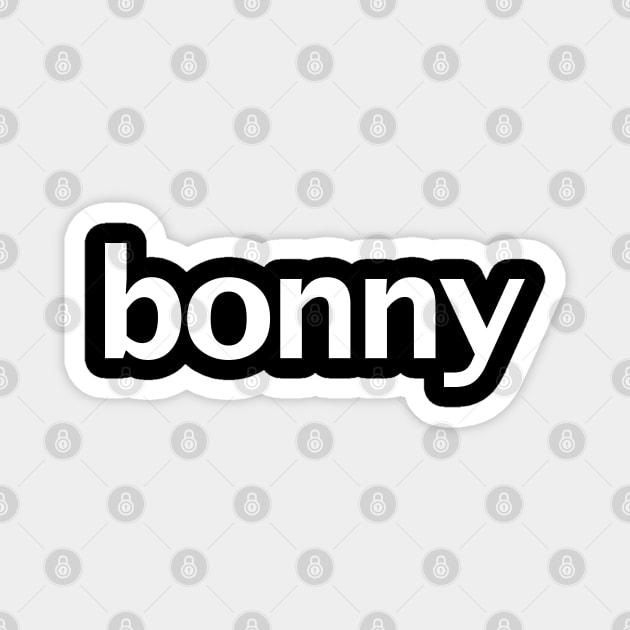 Bonny Minimal Typography White Text Magnet by ellenhenryart