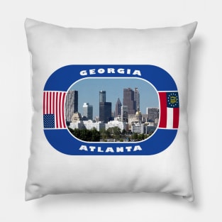 Georgia, Atlanta City, USA Pillow