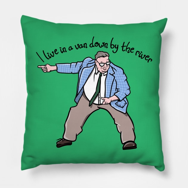 Matt Foley Van Down By The River Pillow by LICENSEDLEGIT