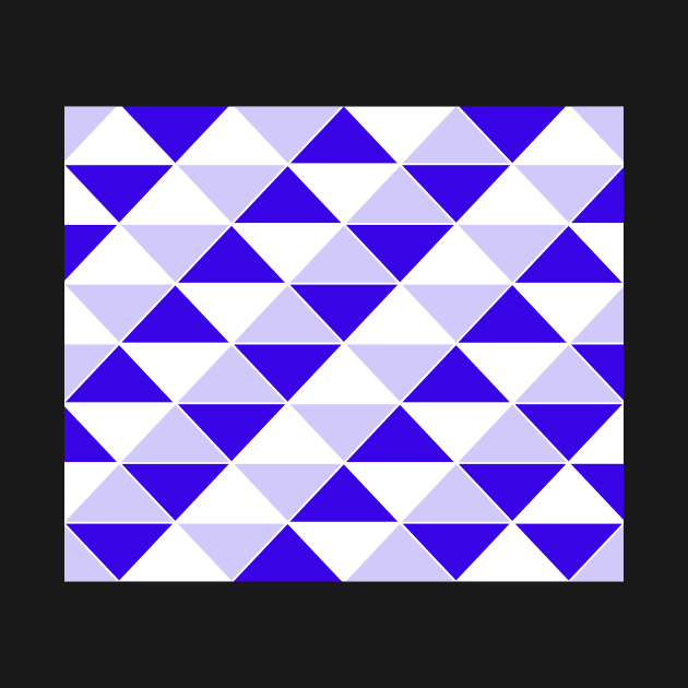 Abstract Triangles pattern - blue and white. by kerens