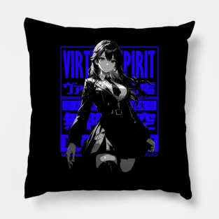 Vaporwave Cyberpunk Japanese Manga Girl Pillow