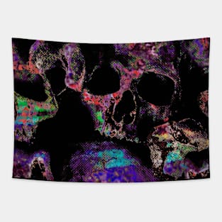 Skulls // Glitch Art Tapestry