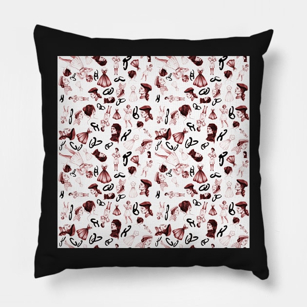 Dressy Red Pillow by boingojennie