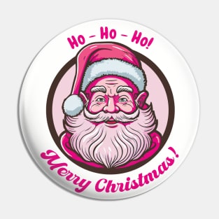 Retro Vintage Pink Santa Claus Pin