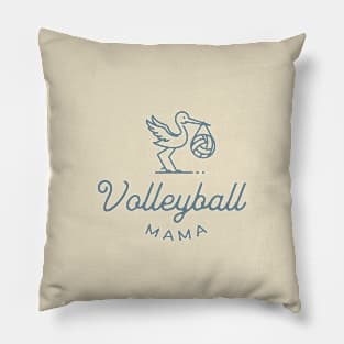 Volleyball Mama Stork Design (dark) Pillow