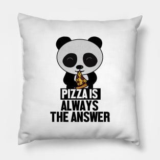 Funny Panda, Pizza is Always the Answer Pillow