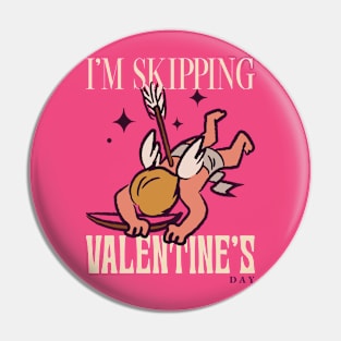 Fallen Cupid Funny Valentines Day Anti Valentines Day Pin