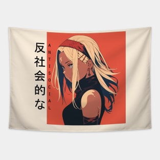 Otaku Antisocial Anime Girl Tapestry