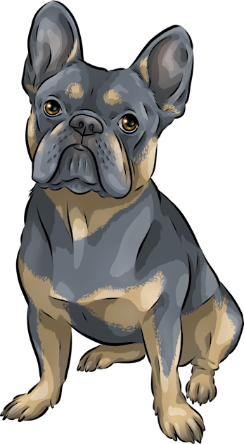 French Bulldog | Blue and Tan | Dilute Kids T-Shirt by Shirin Illustration