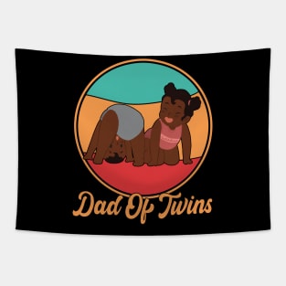 Dad Of Twins Classic Overachiever Fathers Day Twin Parents Tapestry