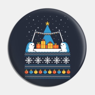 Christmas Narwhals Pin