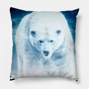 Polar Bear Animal Wildlife Nature Adventure Winter Cold Arctic Pillow