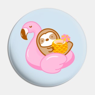 Cute Pineapple Drink Flamingo Float Sloth Pin