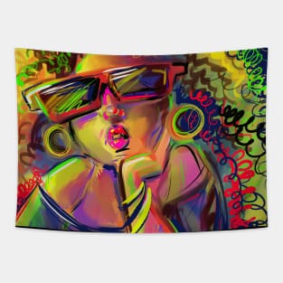 Colorful Pout Tapestry