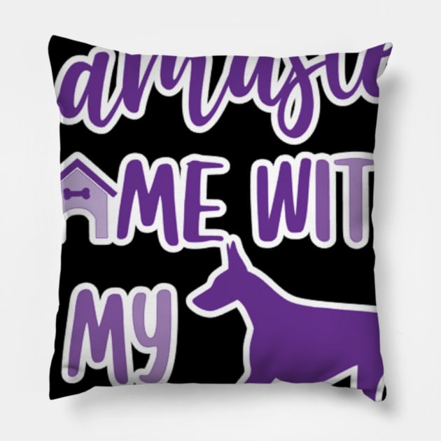 Namaste Home With My Doberberman Pillow by PB&J Designs