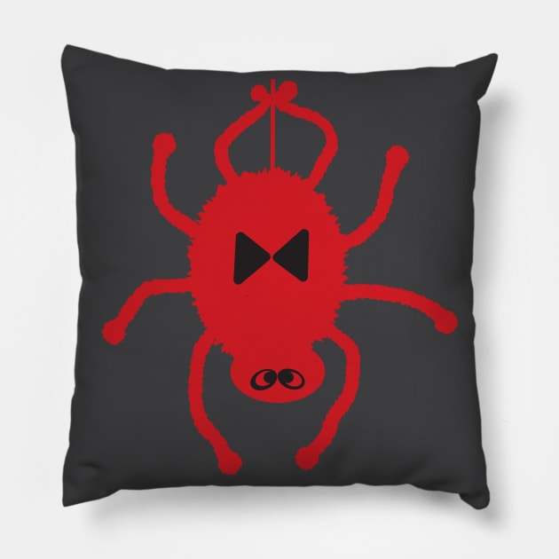 CREEPY CUTE RED SPIDER Halloween Black Widow - UnBlink Studio by Jackie Tahara Pillow by UnBlink Studio by Jackie Tahara