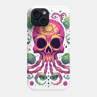 Dark octopus with terrifying depths with voidness in the eyes Phone Case