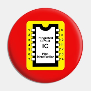 integrated circuit IC pin identification sticker for electronics electrical engineering students and electricians Pin