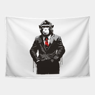 monkey in suit Tapestry