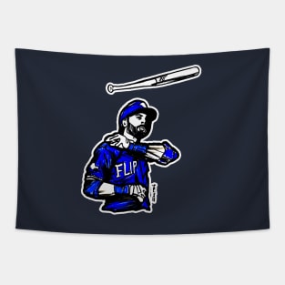 Joey Blue Jay Bats Flip Tapestry