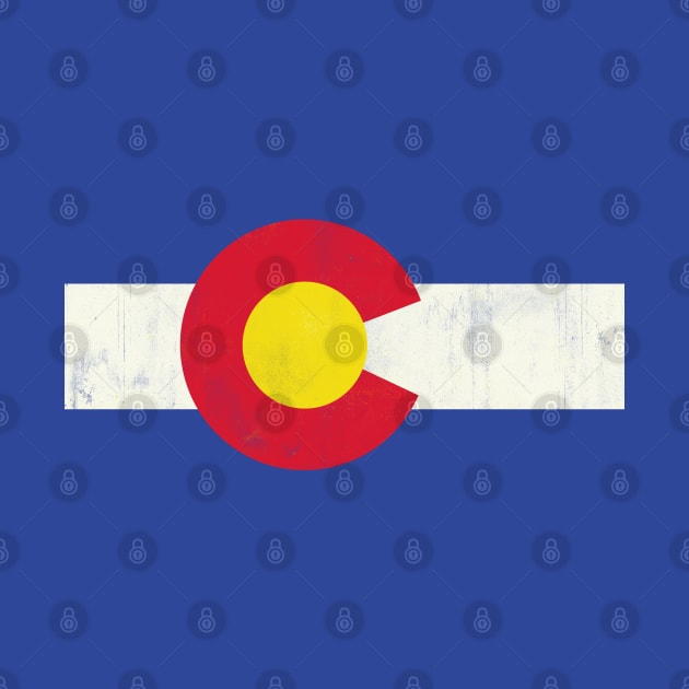 colorado flag vintage by inkzella