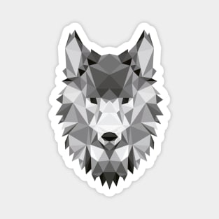 Low Poly Origami Wolf Magnet