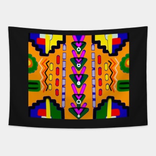 Kente Kinte cloth ii traditional indigenous pattern design inspired by Ghanaian kenten weaving Tapestry