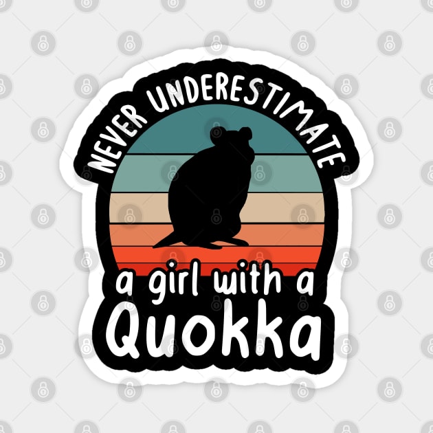 Underestimate Quokka Design girl gift Magnet by FindYourFavouriteDesign