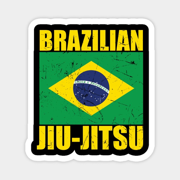 Brazilian Jiu Jitsu (BJJ) Magnet by fromherotozero