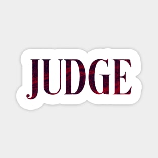 Judge - Simple Typography Style Magnet