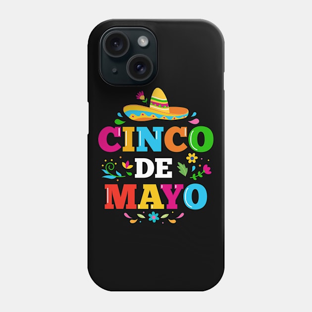 Cinco de Mayo for mexican fiesta costume with sombrero Phone Case by Designzz