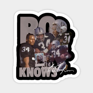 Bo Knows Raiders Vintage Tee Magnet