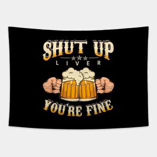 'Weekend Forecast Camping Drinking' Alcohol Gift Tapestry