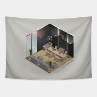 Fabric Iso - Reception Desk Tapestry