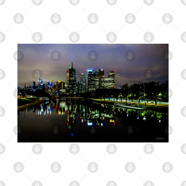 Melbourne Skyline from the Swan Street Bridge, Melbourne, Vic, Australia. by VickiWalsh