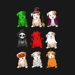 Pitbulls Halloween Funny Pitbulls Costume T-Shirt