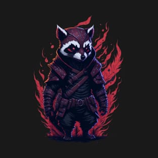 Ninja Raccoon Illustration T-Shirt