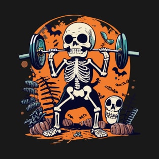 Squat Like It's Scary Catrina Skeleton Gym T-Shirt