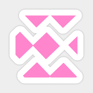 Pink Diamond Squares Magnet