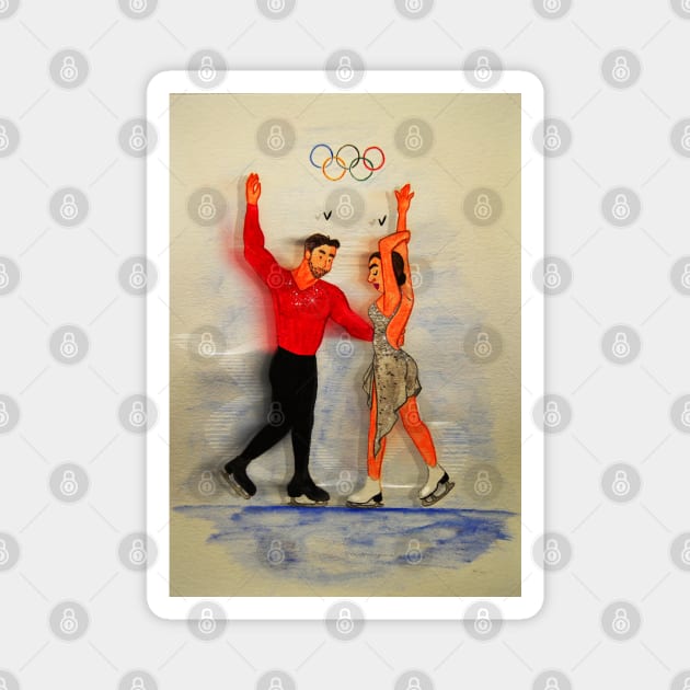 Winter Olympic Games Illustration Magnet by Le petit fennec