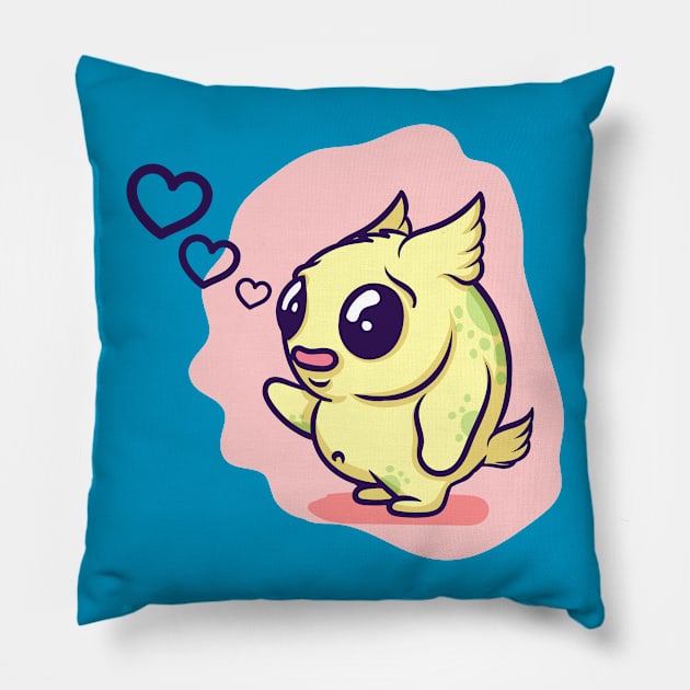 Cute Monster Pillow by UniqueDesignsCo