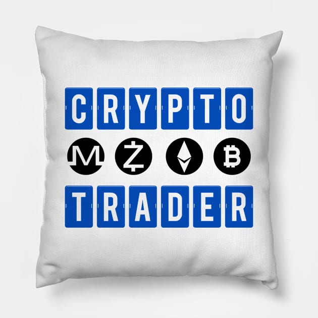 Blockchain Crypto Trader Bitcoin HODL BTC Pillow by theperfectpresents