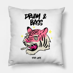 DRUM & BASS  - For Life (black) Pillow