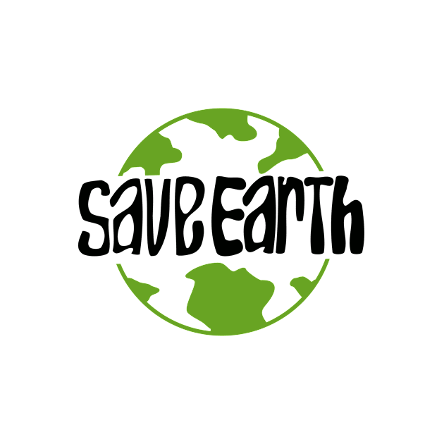 save earth theme with typography by bloomroge