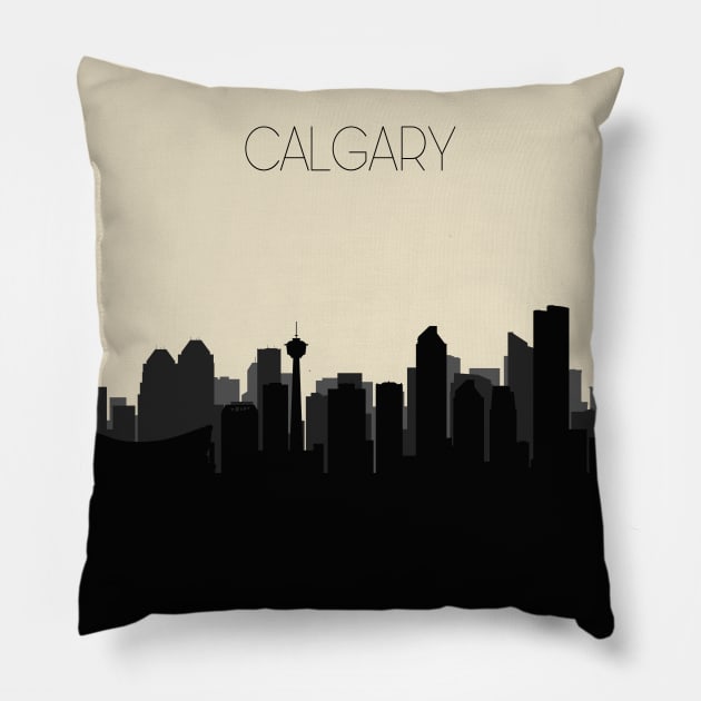 Calgary Skyline Pillow by inspirowl