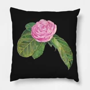 PINK ROSE IN WATERCOLOR Pillow