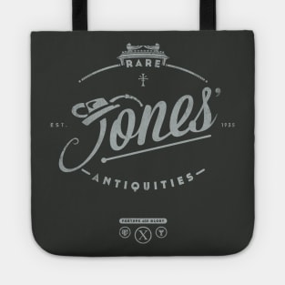 Jones' Rare Antiquities - silver Tote